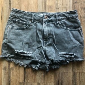 High Rise Bullhead Jean Shorts